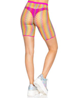 Leg Avenue Ombre Rainbow Biker Shorts (Rainbow) – One Size Fashion Shorts Multi One Size > Clothes > Lingerie Sets