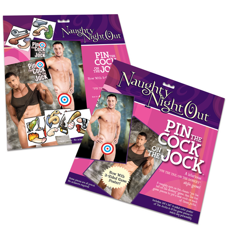 Pin The Cock On The Jock Game for Hen Parties 24x36 Inch Multi Bachelor & Bachelorette Items