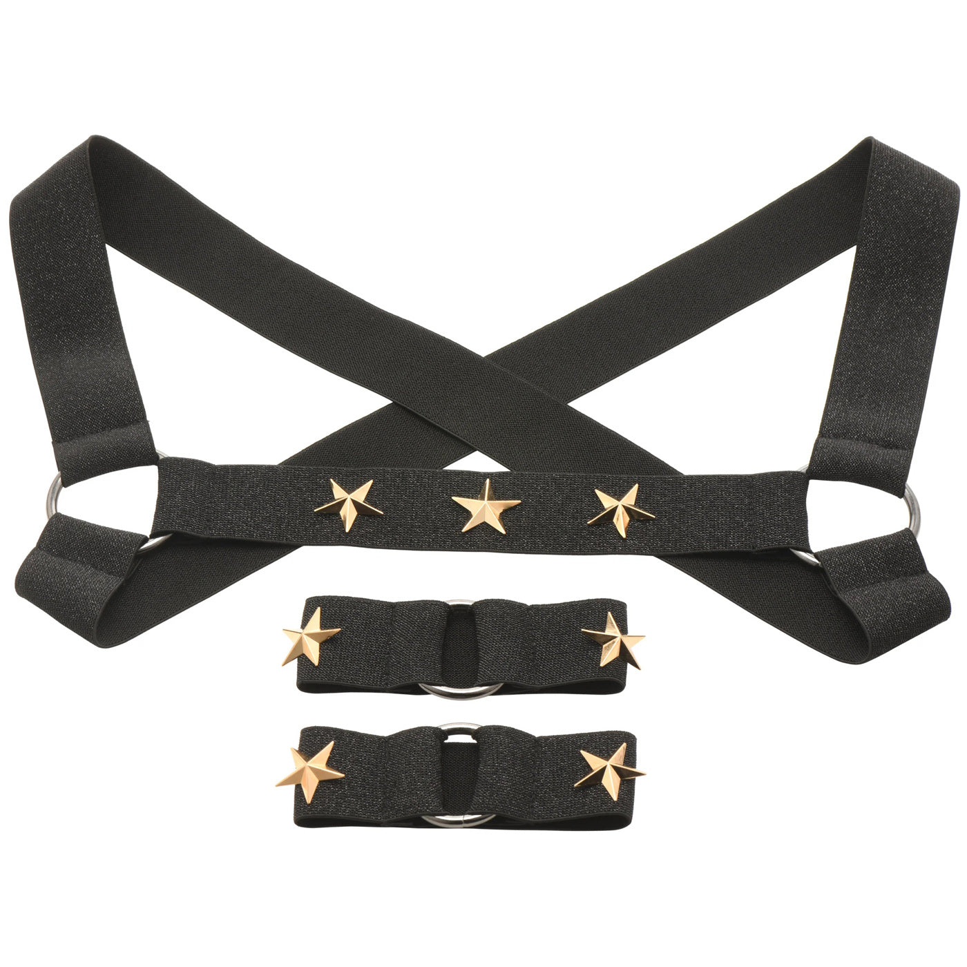 Star Boy Male Chest Harness With Arm Bands Black Small Medium Mens Harnesses