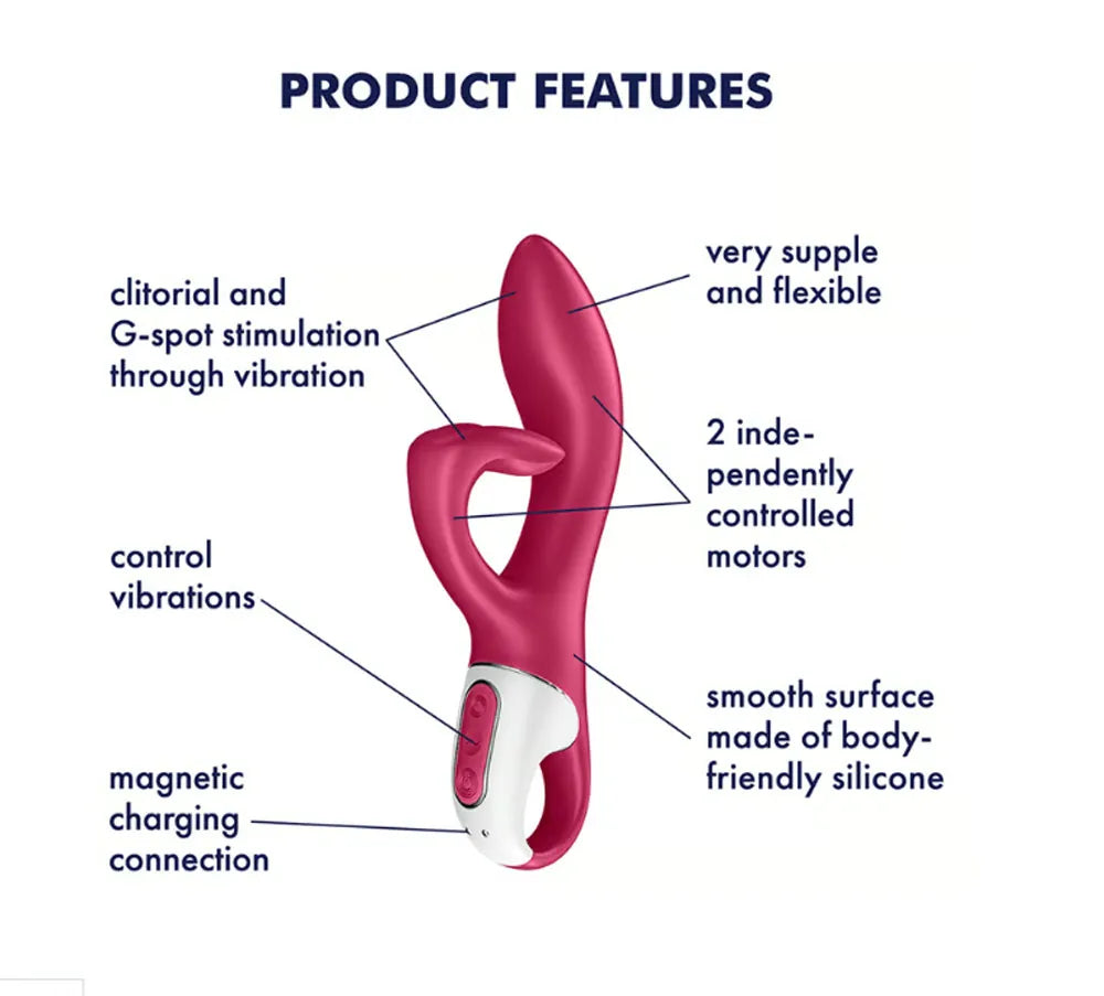Satisfyer Embrace Me Rabbit Vibrator – Waterproof Dual Motor Silicone Design > Vibrators > Ladies > Rabbit