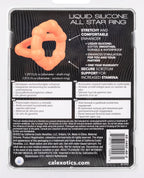 Alpha Liquid Silicone All Star Ring Orange Ultra Stretchy Dual Ring witt Built-In Scrotum Support Default Title > Cock Ring > Single