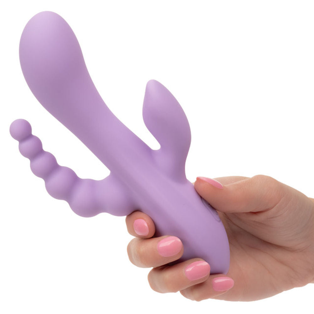 Flex Bend and Hold Triple Rumbler Purple Rabbit Vibrator Toy VIBRATORS-RABBIT-MULTI