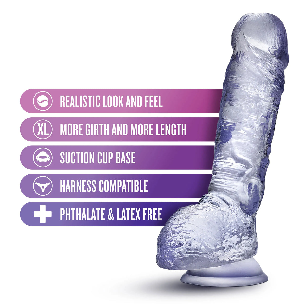 Blush B Yours Plus Mount n' Moan – 9" Realistic Dildo with Suction Cup Base > Dildos > Realistic Dildos