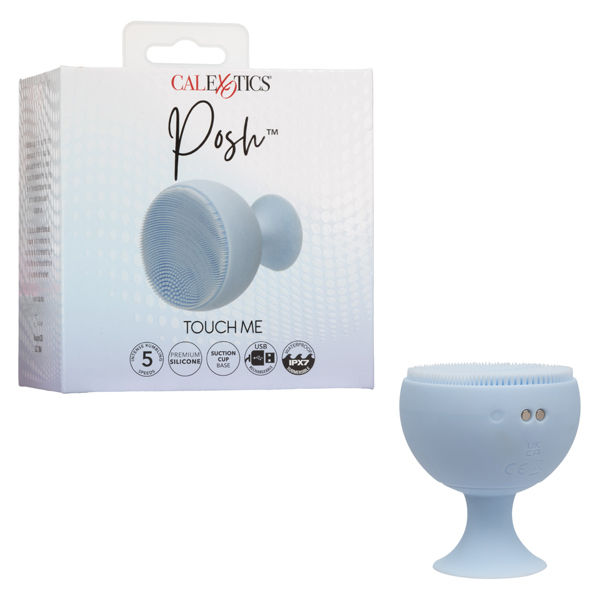 Posh Touch Me Blue Handheld Massager with Suction Base Vibe STIMULATORS