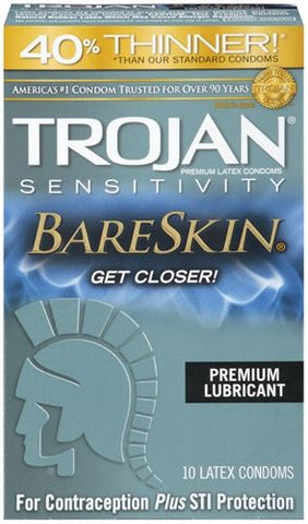 Trojan Sensitivity Bareskin Lubricated Condoms - 3 Pack > Essentials > Condoms