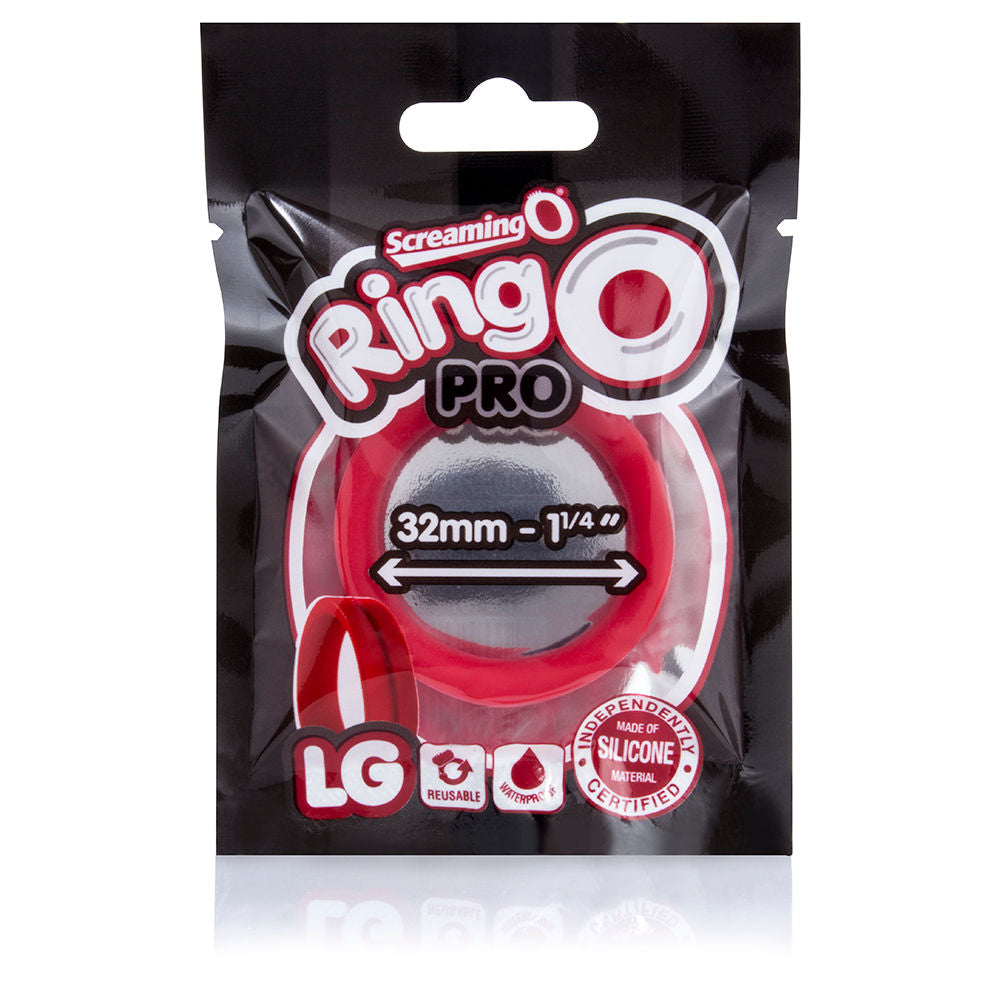 RingO Pro Large Black Silicone Erection Enhancement Ring COCK RINGS
