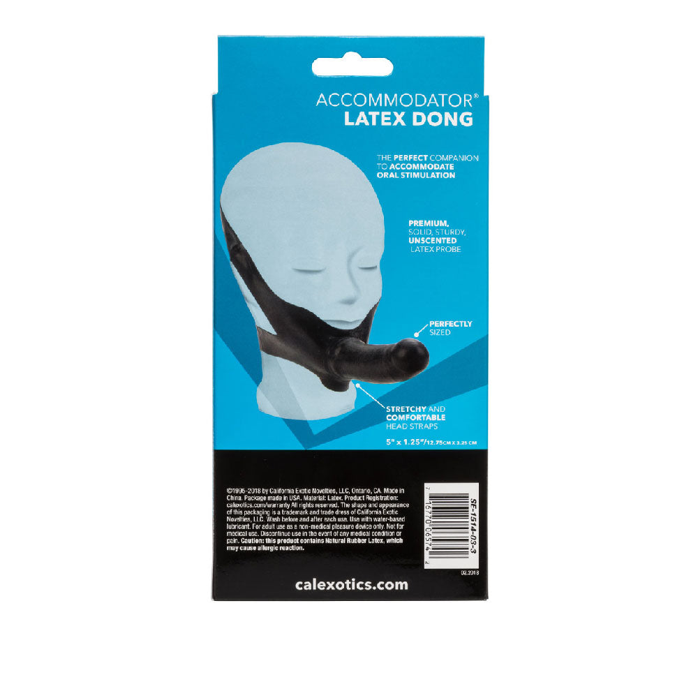 Accommodator Face Strap On Dildo Black 5 Inch Silicone Black STRAP-ONS
