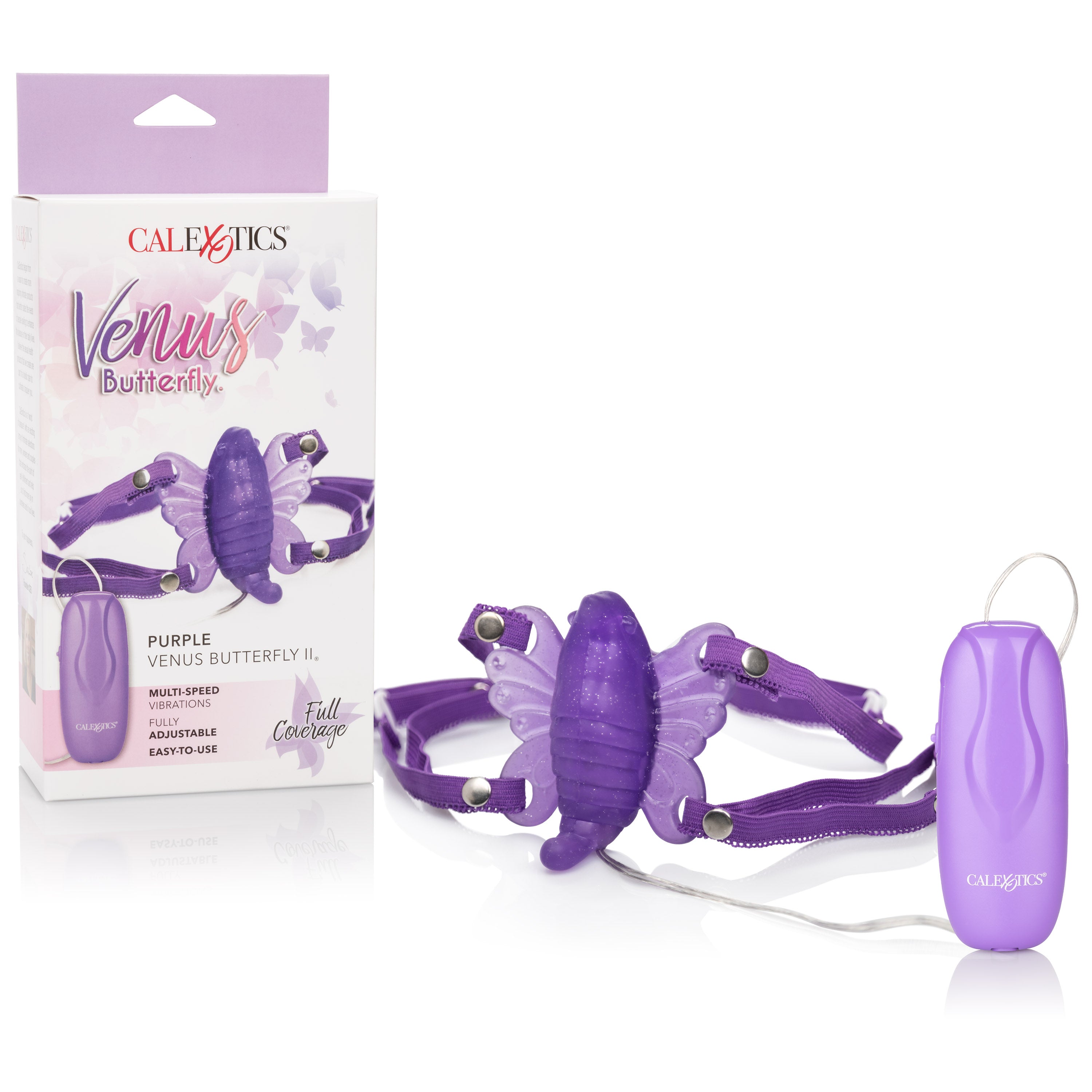 Venus Butterfly 2 Purple Clitoral Stimulator With Strap System BULLETS