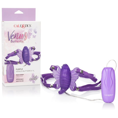 Venus Butterfly 2 Purple Clitoral Stimulator With Strap System BULLETS