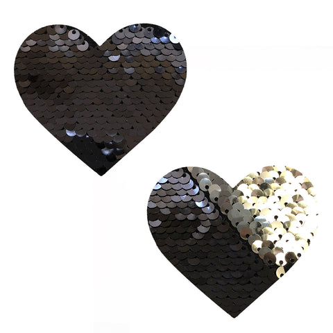 Sequin Medusa Magic Flip Black Silver Nipztix Pasties Set Multi Pasties