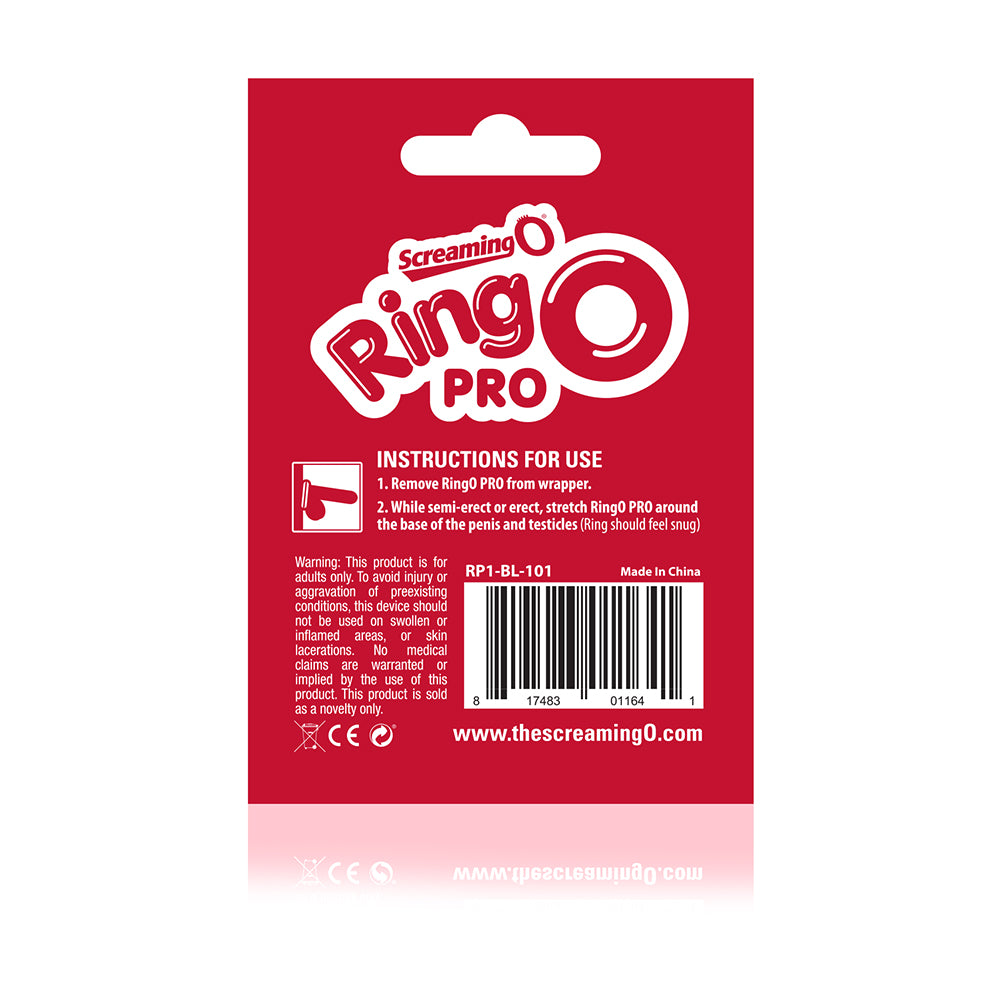 RingO Pro Large Black Silicone Erection Enhancement Ring COCK RINGS