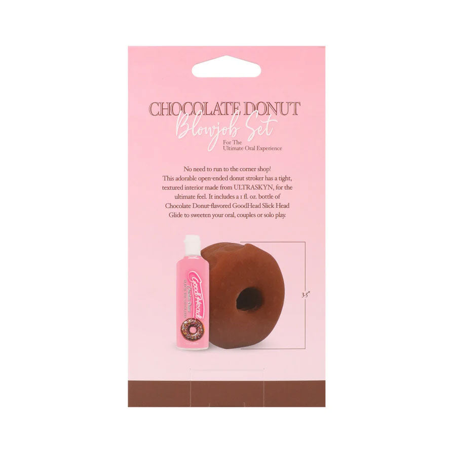 Goodhead Chocolate Donut – Textured Open-Ended Donut Stroker Set Strokers - Manual