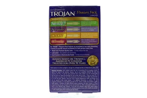 Trojan Pleasure Pack 12 Count Sensations Ribbed Condoms Condoms