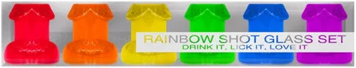 Rainbow Shot Glass Set – Novelty Penis-Shaped Shot Glasses 6-Pack Multi > Novelties > Party Supplies