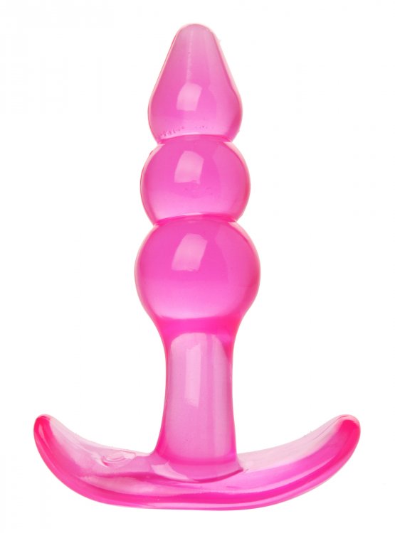 Bubbles Bumpy Pink 4.25 Inch Starter Anal Plug Soft Flexible Tip > Anal Range > Butt Plugs