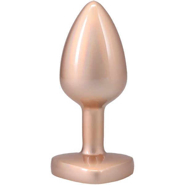 Booty Bling 3.25 Inch Metal Heart Plug (Gold) – Medium Metal Butt Plug > Anal Range > Jewel Butt Plugs