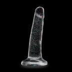 Naturally Yours Glitter Dong Clear 5.5 Inch Dildo Clear > Dildos > Slim Dildos