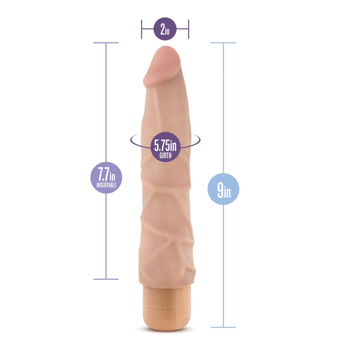 Dr Skin Beige 9 Inch Realistic Vibrator with Multi Speed Dial > Vibrators > Realistic Vibrators