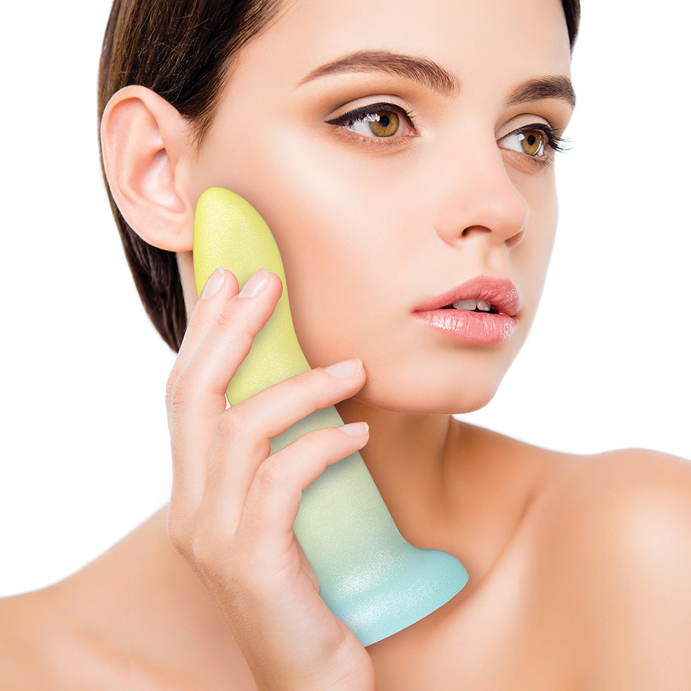 Mixers Lime Rickey (Yellow Mint Blue) – 8 Inch Premium Silicone Dildo > Dildos > Neutral Dildos