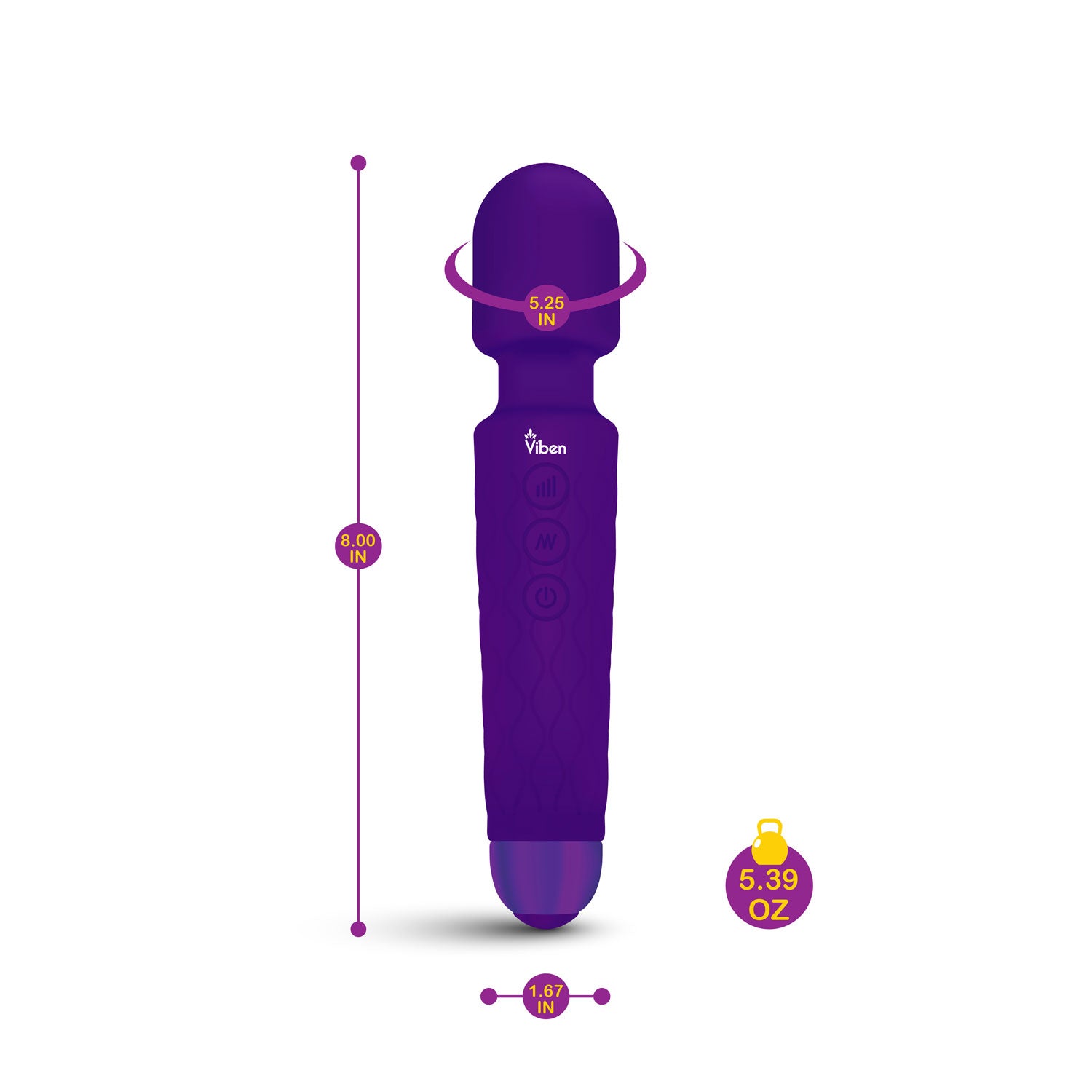 Viben Tempest Travel Wand Massager in Violet > Sex Toys > Mini Massagers