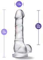 Blush B Yours Diamond Quartz Clear Realistic Suction Cup 5.5" Dildo > Dildos > Slim Dildos