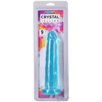 Crystal Jellies Realistic Cock 9 Inch Suction Cup Base Dildo Teal > Dildos > Realistic Dildos