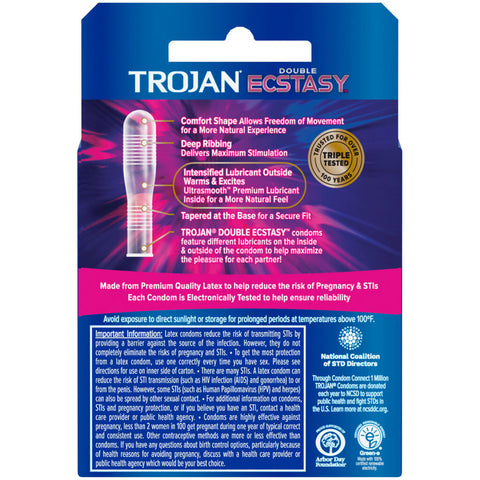Trojan Double Ecstasy - 3 Pack > Essentials > Condoms