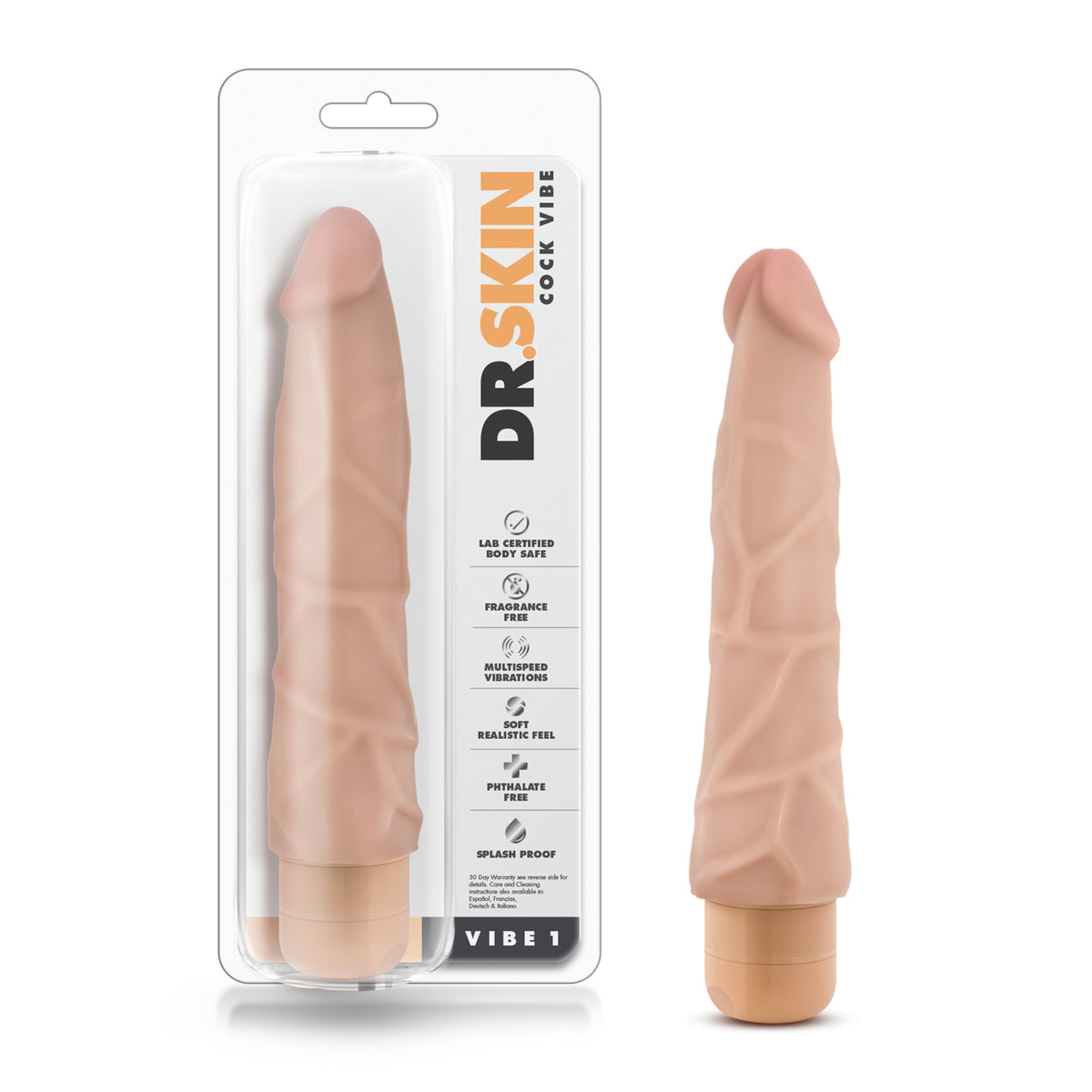Dr Skin Beige 9 Inch Realistic Vibrator with Multi Speed Dial > Vibrators > Realistic Vibrators