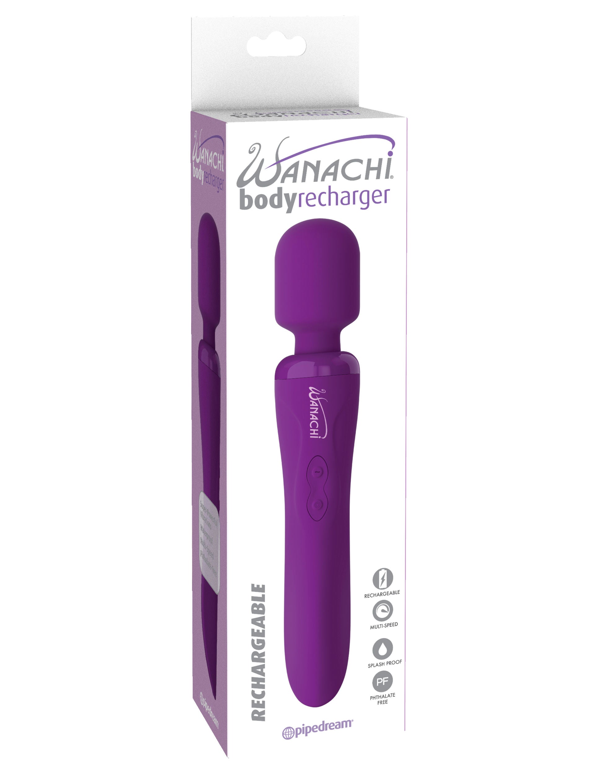 Wanachi Body Recharger (Purple) – Rechargeable Massage Wand Electric Massager