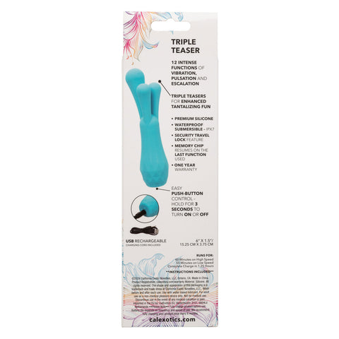 Gia Triple Teaser Blue Vibrator with 12 Functions for Adults Vibrators