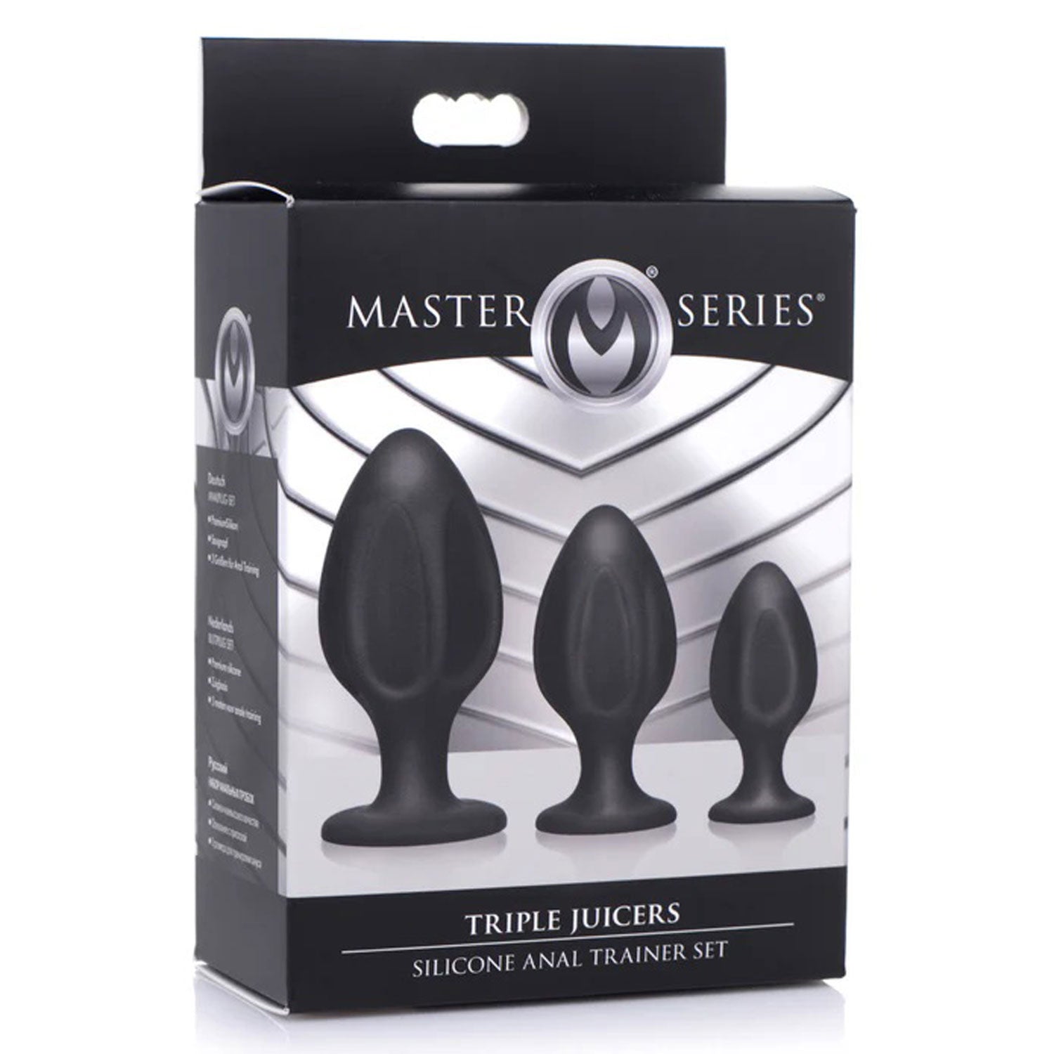 Triple Juicers Silicone Anal Plug Set in Black Black > Anal Range > Butt Plug Kits