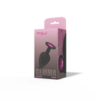 Gemma Pink Gem Black Silicone Plug (Large) – Vibrant Silicone Butt Plug 999 3 > Anal Range > Jewel Butt Plugs