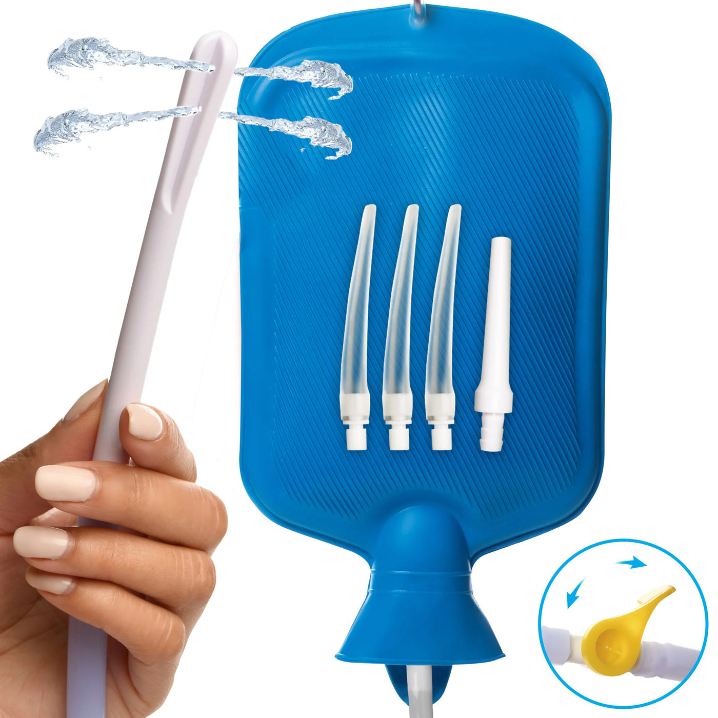Deluxe Shower Enema Bag and Nozzle Kit for Comfortable Cleansing Experience Douches