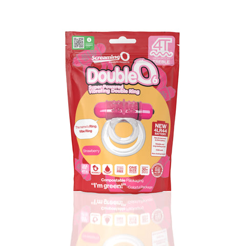 Screaming O 4T DoubleO 6 Strawberry – Super-Powered Vibrating Double Ring Cock Rings Vibrating