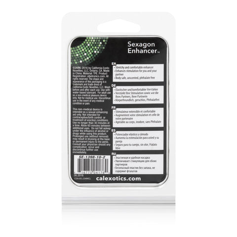 Sexagon Erection Enhancer for Comfortable Support and Girth COCK RINGS