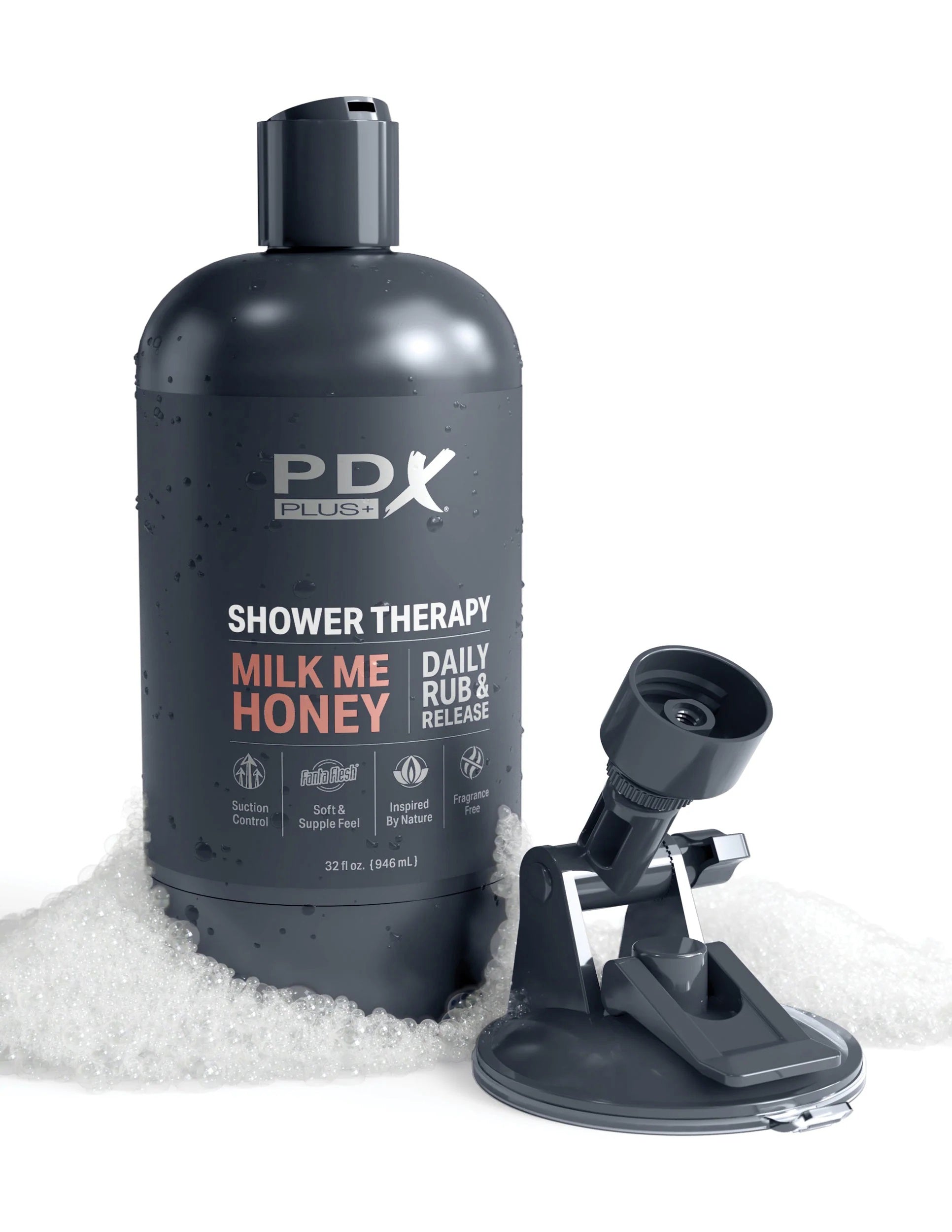 PDX Discreet Shower Masturbator Milk Me Honey Bottle Strokers - Manual