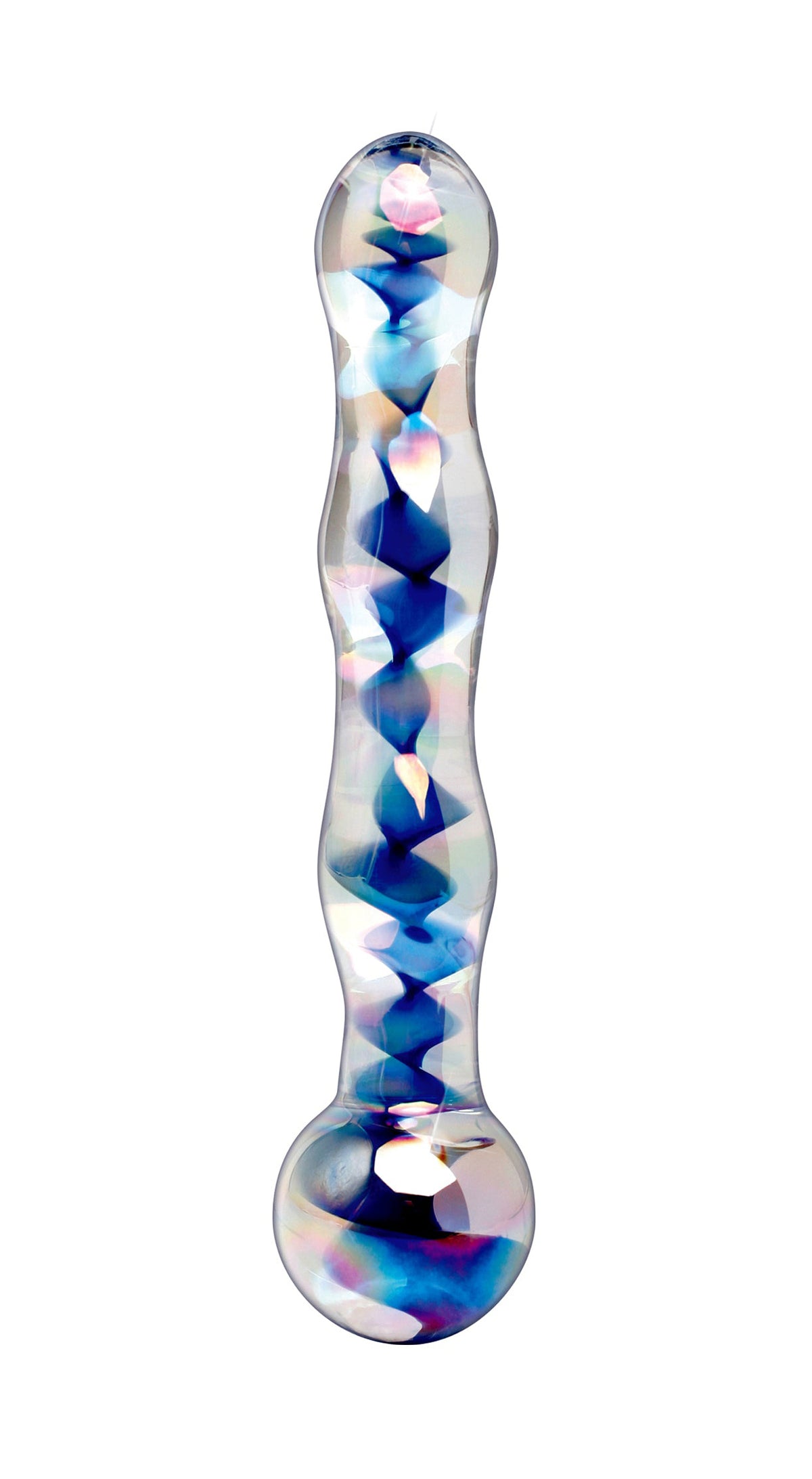 Pipedream Icicles No. 8 (Clear Blue) – Handcrafted Luxury Glass Massager Wand > Glass > Toys Main image