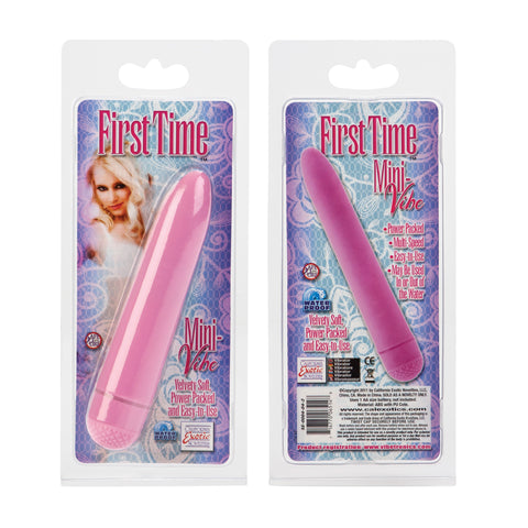 First Time Mini-Vibe Pink 4.5 Inch Compact Multi-Speed Waterproof Massager BULLETS