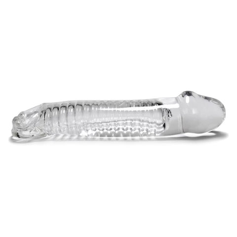 Muscle Cocksheath Clear 9.25 Inch Length for Enhanced Pleasure Clear SLEEVES