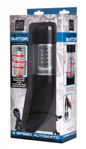 Love Botz Ultrabator (Black) – Automatic Thrusting Stroker Black Strokers - Auto