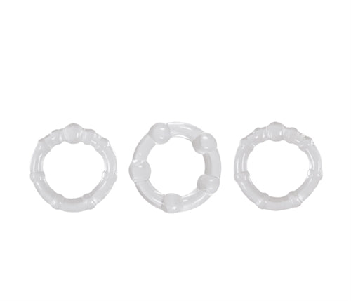 Ns Novelties Renegade Intensity Stretch Cock Ring Set Clear > Cock Ring > Sets