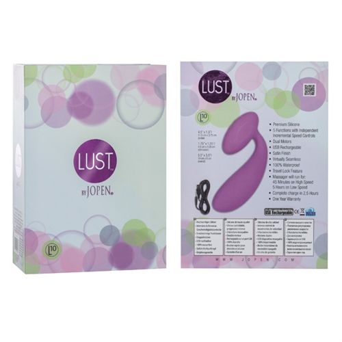 Lust L10 Dual Motor Silicone Probe Rechargeable Vibrator Purple ANAL TOYS