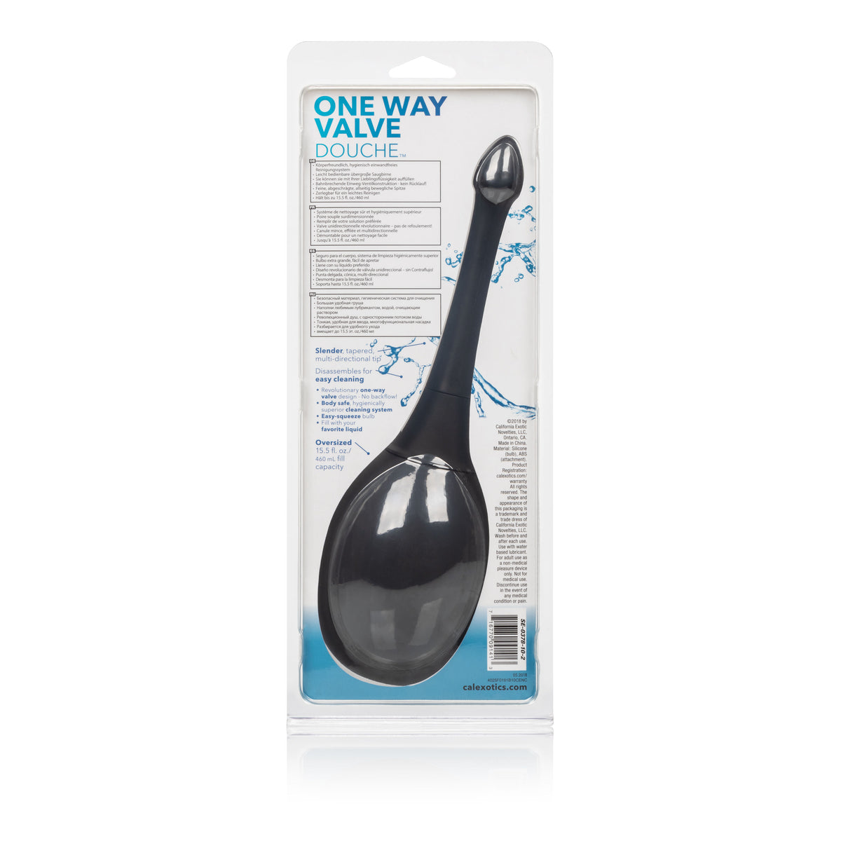 One-Way Valve Douche Kit for Safe and Comfortable Anal Play Black Douches