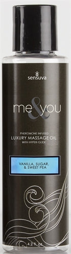 Me and You Vanilla Sugar Massage Oil with Sweet Pea Scent 4.2 Oz Default Title > Essentials > Massage Oil