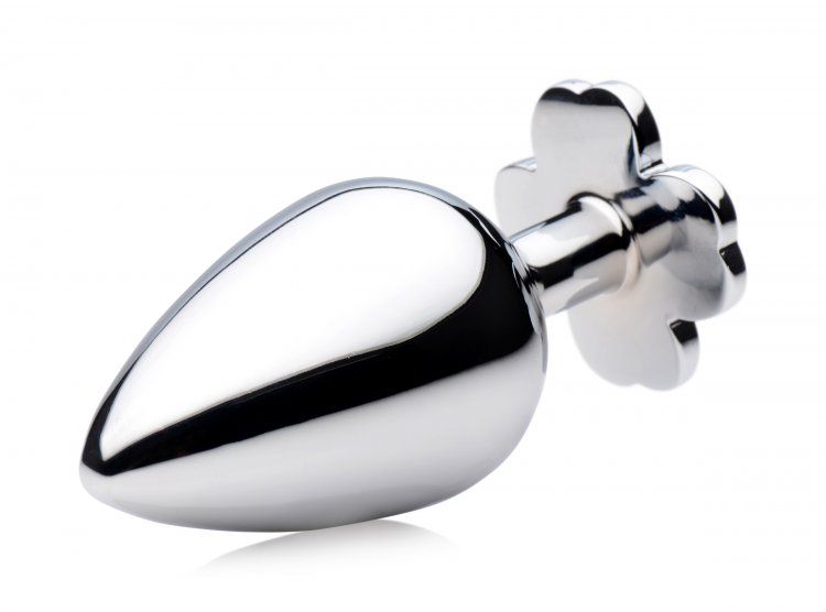 Large Lucky Clover Gem Anal Plug with Weighted Metal Design > Anal Range > Jewel Butt Plugs