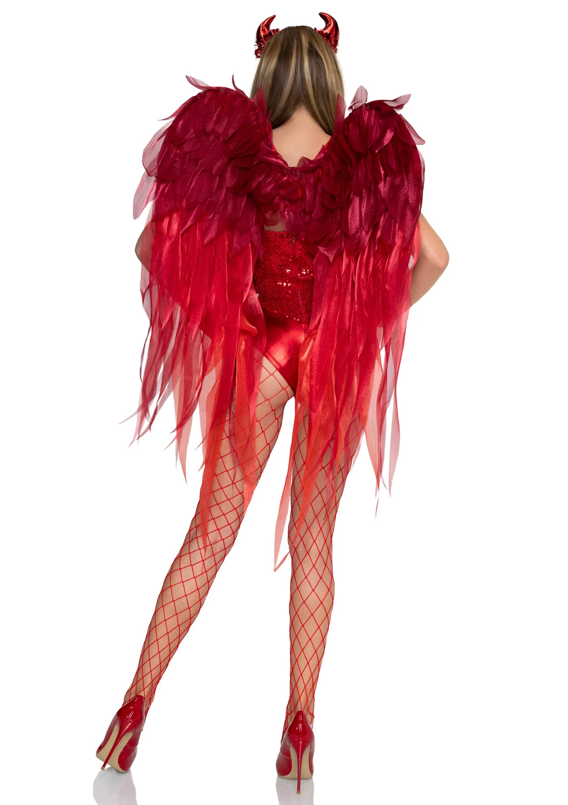 Leg Avenue Devil Ombre Chiffon Wings and Horn Headband Set - Costume Accessory > Clothes > Accessories