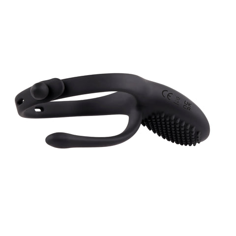 Adjustable Black Vibrating Cock Ring with Dual Motors and Remote Cock Rings Vibrating