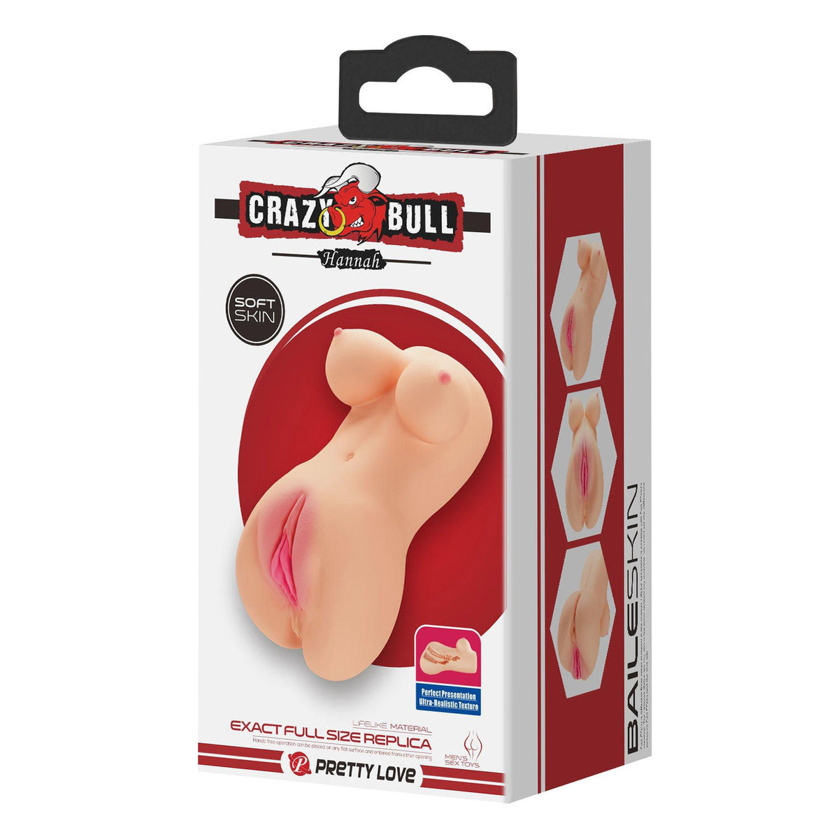 Hannah Realistic Vagina Masturbator (Light) – Dual-Channel Masturbator Beige > Sex Toys For Men > Masturbators > Manual
