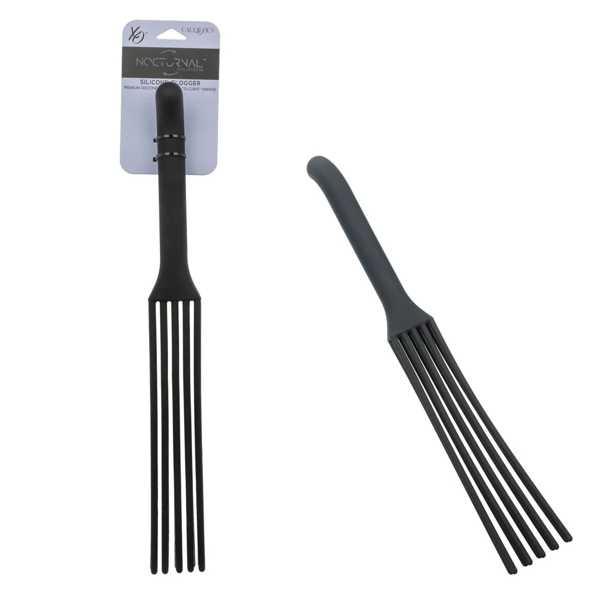 Nocturnal Collection Silicone G-Curve Handle Flogger
