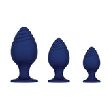 Evolved ANAL TOYS Blue Evolved GET YOUR GROOVE ON -  Butt Plugs - Set of 3 Sizes 844477018829